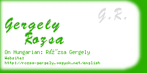 gergely rozsa business card